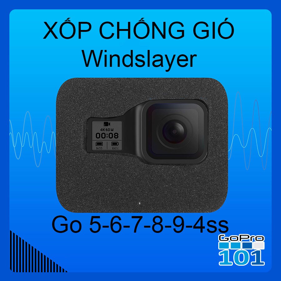 Xốp Chống Gió Wind Slayer cho GoPro, Foam lọc gió chống ồn cho GoPro 5 6 7 8 9 4ss 5ss - GoPro101