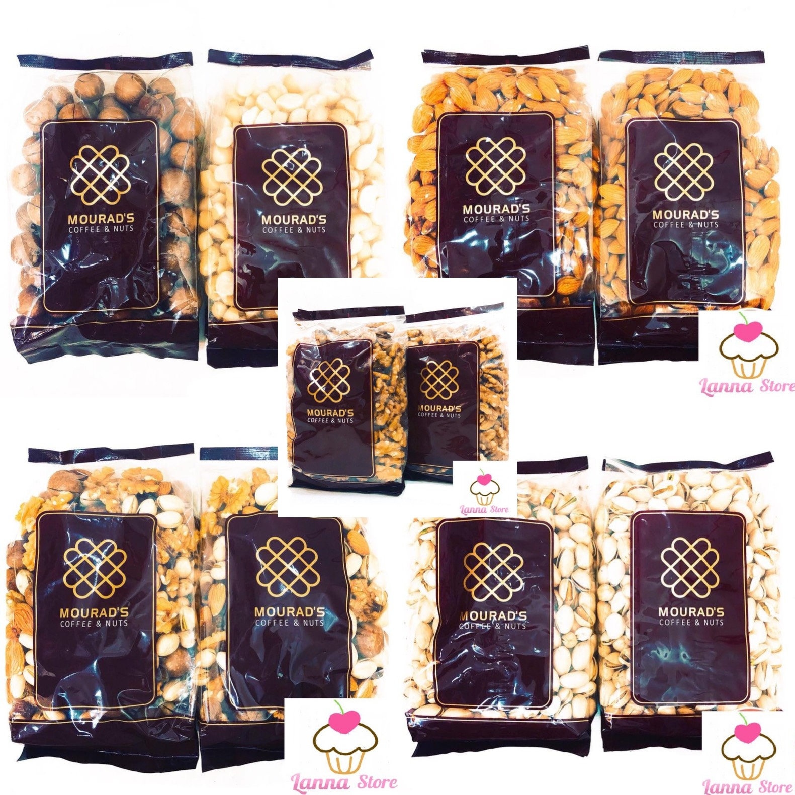 [SIÊU NGON BỔ] Tổng hợp các loại hạt dinh dưỡng Mourad's gói 500g: Hạnh Nhân, Macca , Óc chó, Dẻ cười - Úc