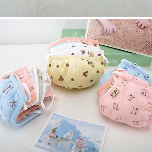 Khẩu trang xô xuất nhật túi zip 4 lớp cho bé