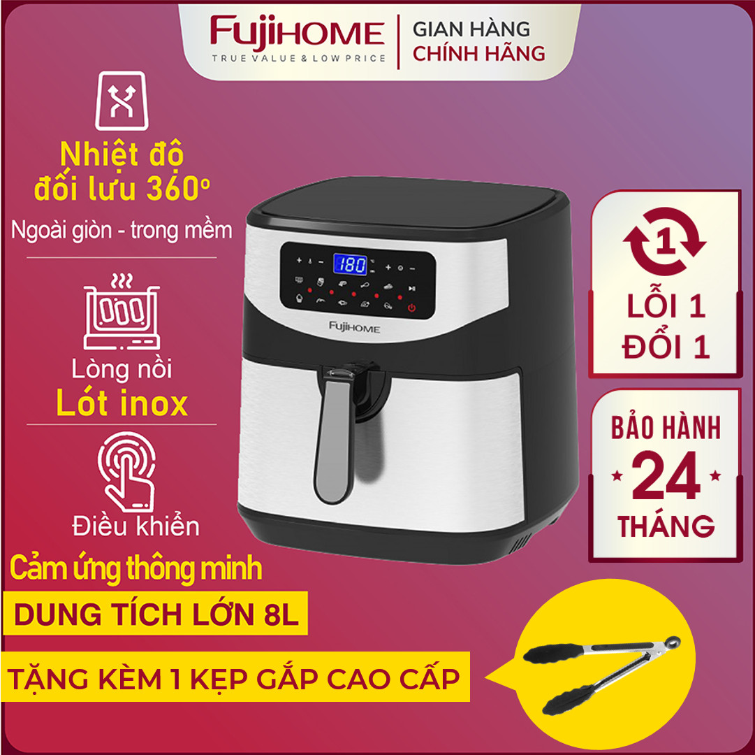 Air fryer oil 8L electronic fujihome ese Self-breaker, fryer Ko oil none steam 8L bundled grippers feed