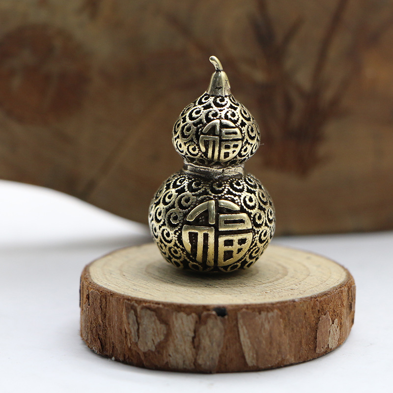 Tượng đồng mini hồ lô, tượng đồng phong thủy, móc khóa đồng hồ lô Nhã Nam