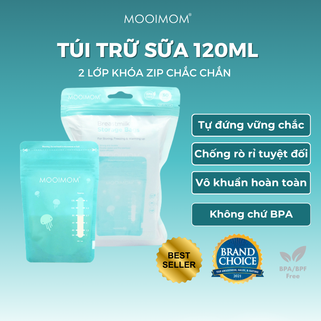 Mooimom túi trữ sữa cao cấp cho bé 120ml a8005_30