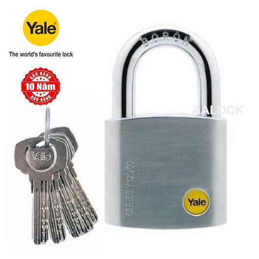 Ổ khoá bấm Yale Y120D/50/127/1/5 size 50- chìa vi tính- ổ khóa chống cắt cao cấp- NPP AALock