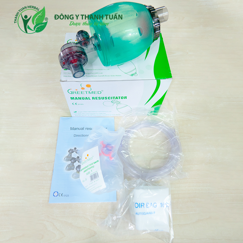 Bóng bóp giúp thở ambu trẻ em - thương hiệu greetmed