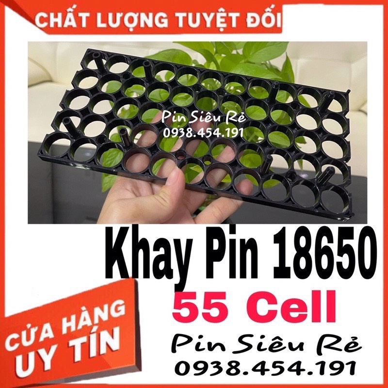 Khay pin 18650 55 cell