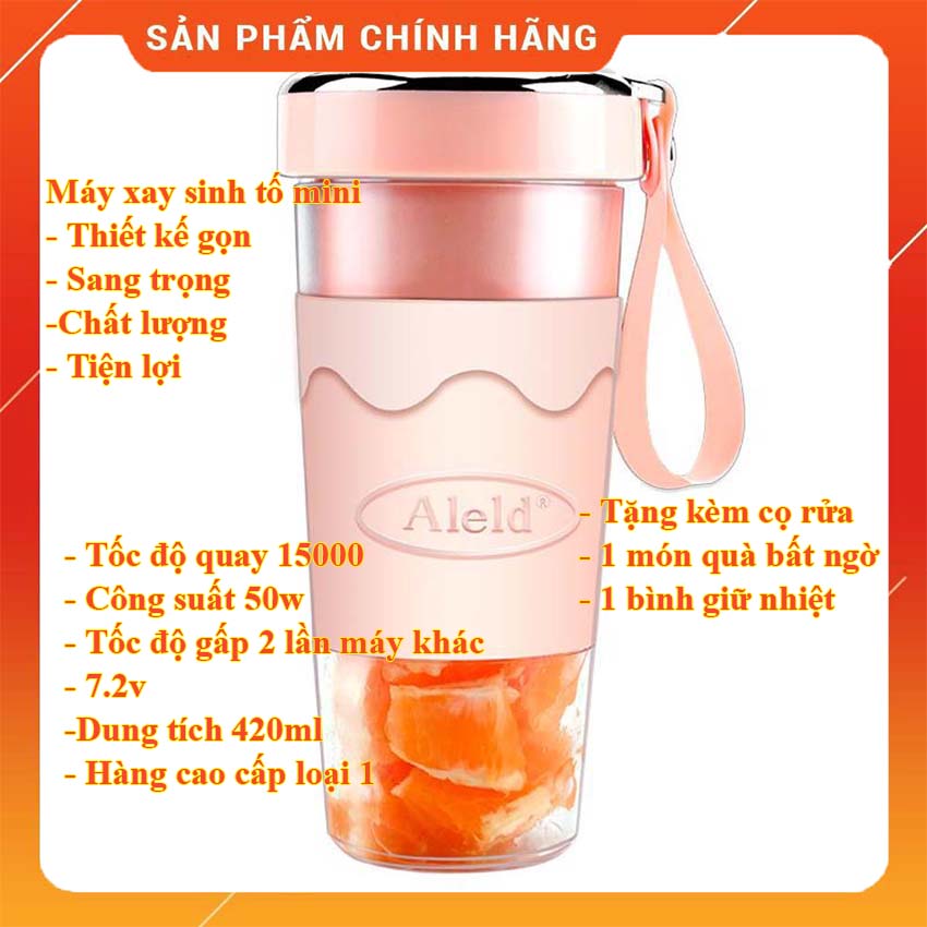 [HCM][Tặng bộ vệ sinh máy]Máy xay sinh tố cằm tay mini LK0801- thiết kế sang trọng - công suất 50w