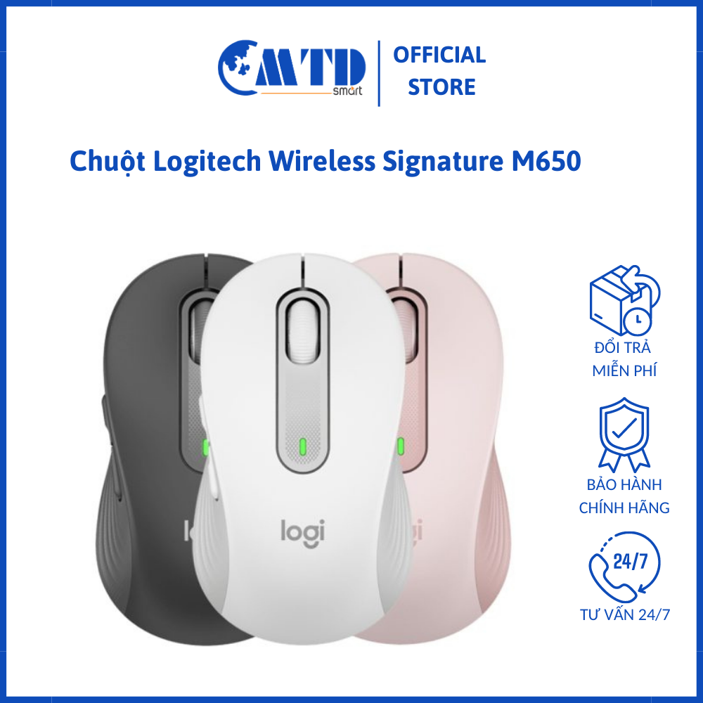 Chuột Logitech Wierless Signature M650L Graphite - Chuột không dây - Bảo Hành 12 Tháng