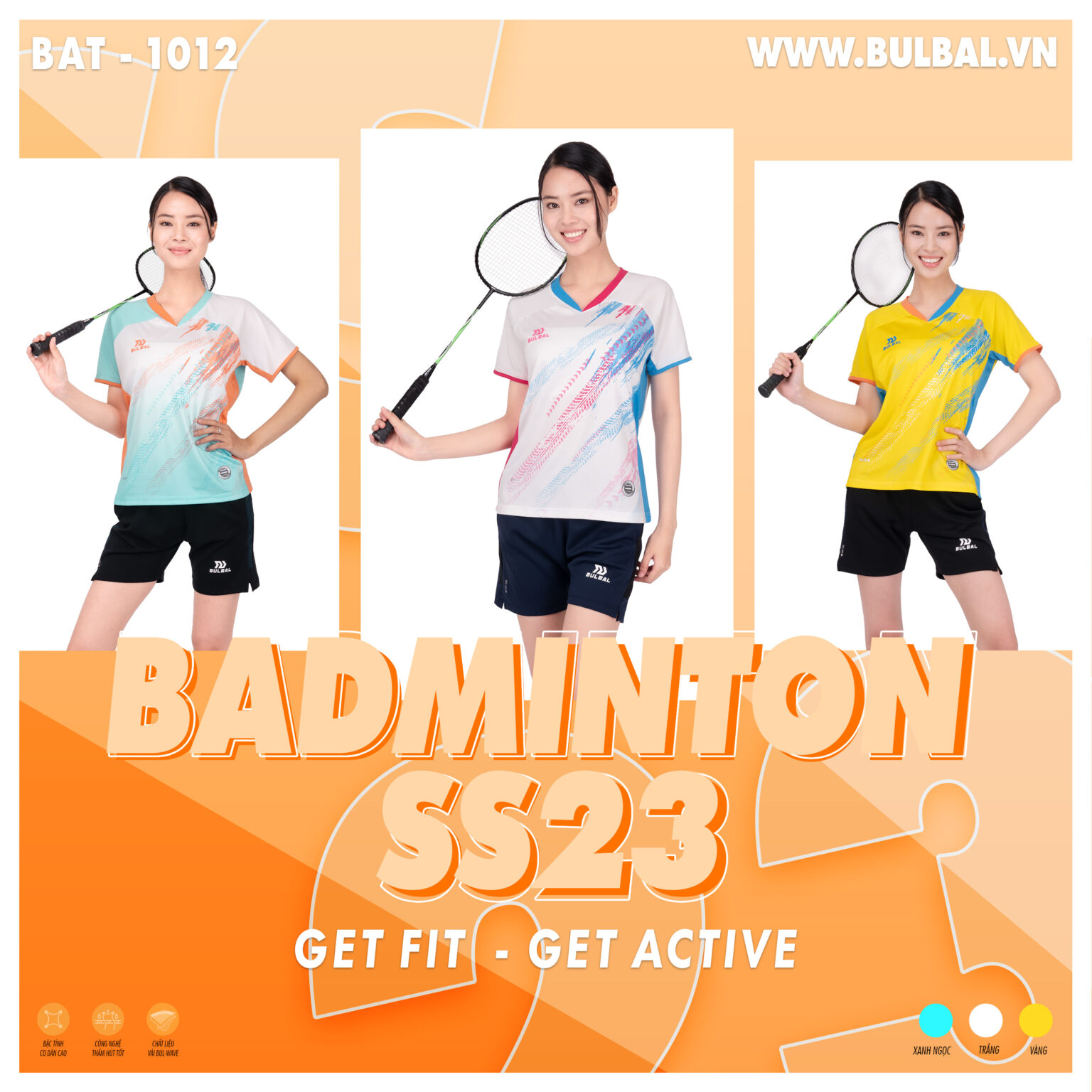 Áo cầu lông nữ, áo tennis đẹp Bulbal Badminton BAT-1012 - Dungcusport