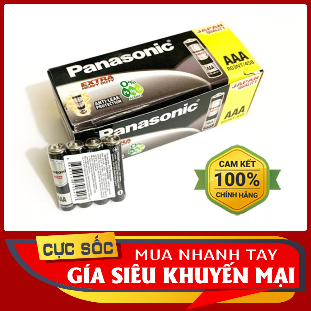 1 hộp ( 60 viên ) Pin AAA Panasonic R03NT/2S, Pin Panasonic Đen - dùng cho remote và thiết bị điện tử