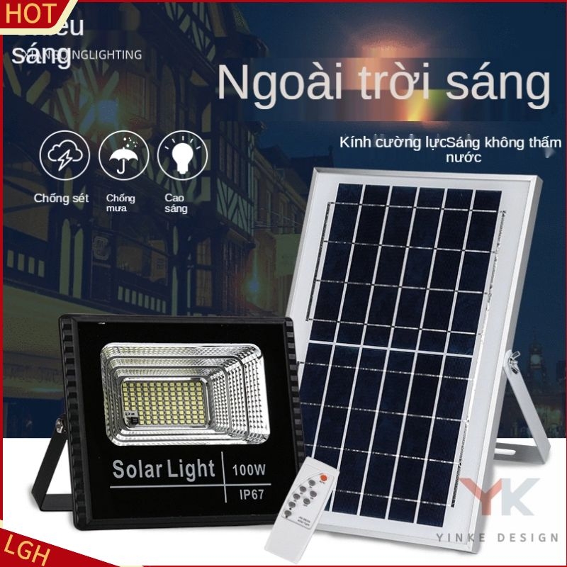 Den nang luong mat trời 45w 80w 100w pin năng lượng mặt trời 12v đèn năng lượng đèn sân vườn