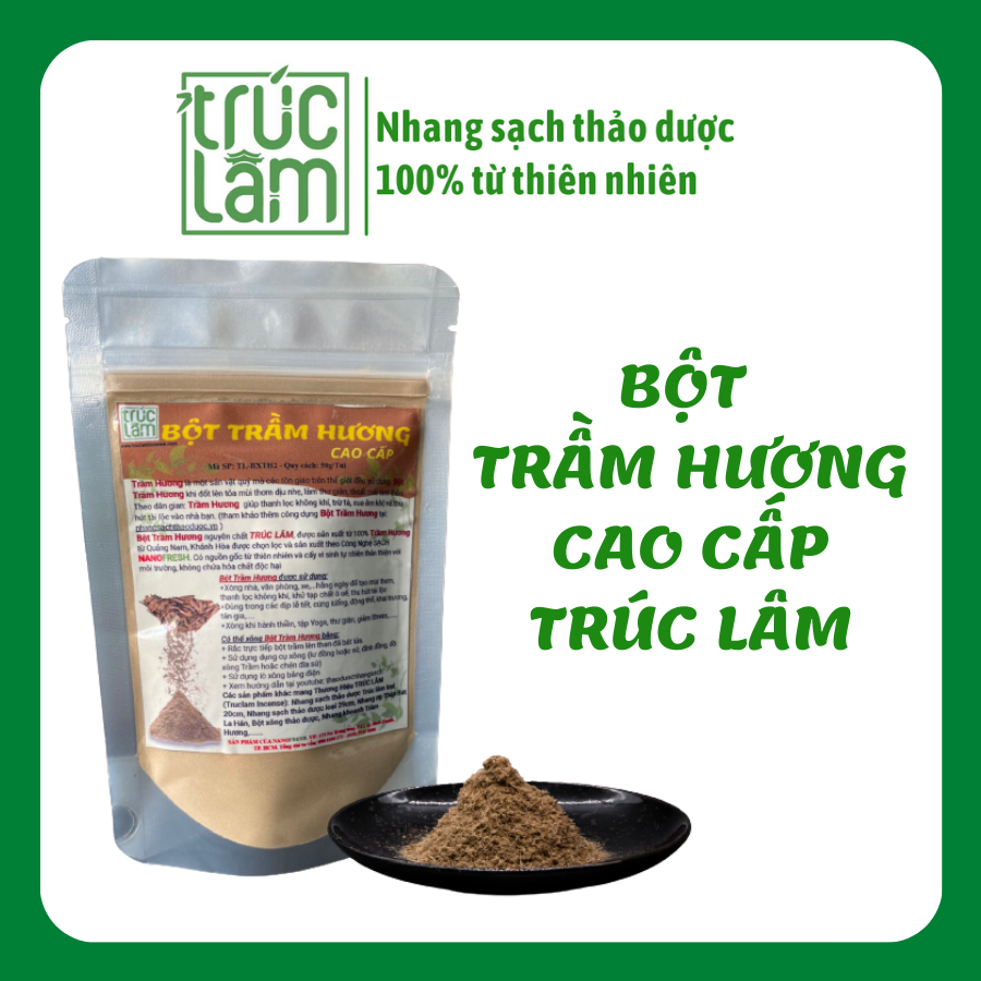 Bột xông phong thủy - bột trầm hương cao cấp xông nhà