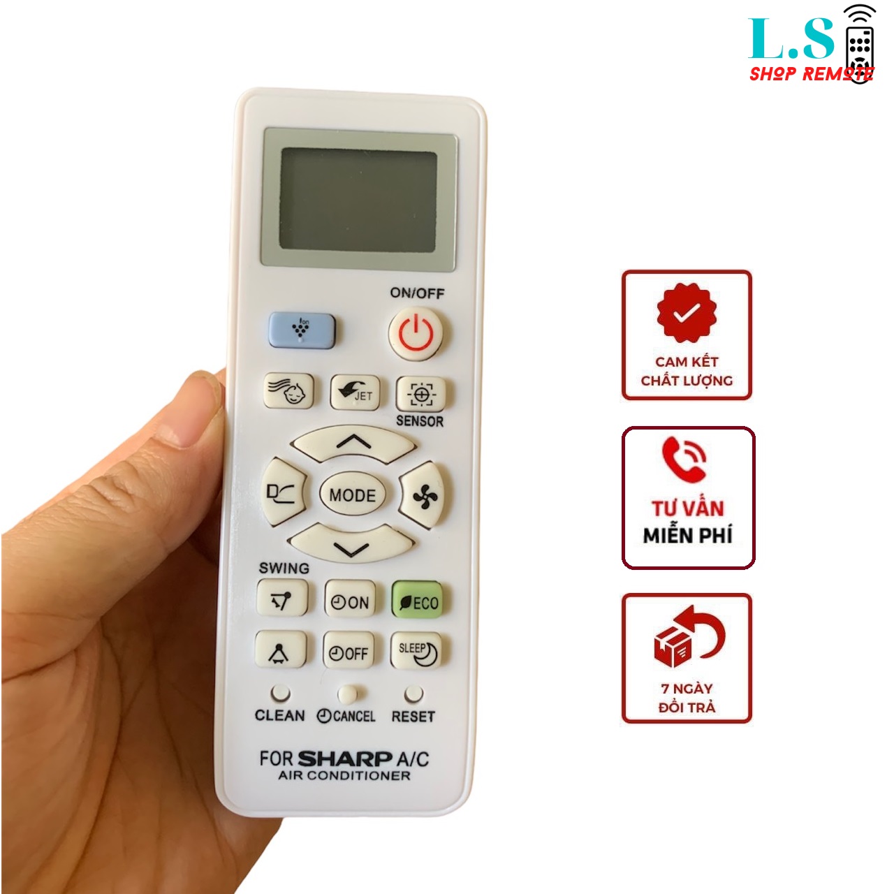 Điều khiển điều hoà Sharp 2 chiều inverter 12000btu 9000btu, remote máy lạnh sharp, mót máy lạnh sharp - Hàng tốt