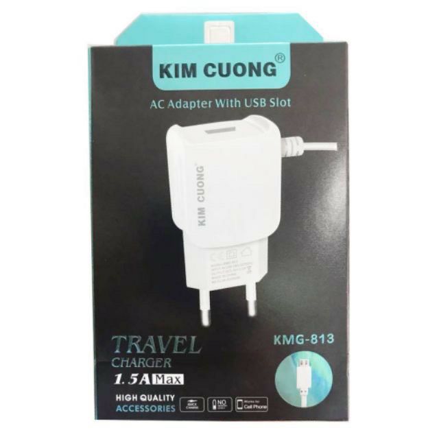Bs03 - bộ củ cóc sạc kim cương 1.5a max kmg-813 liền dây