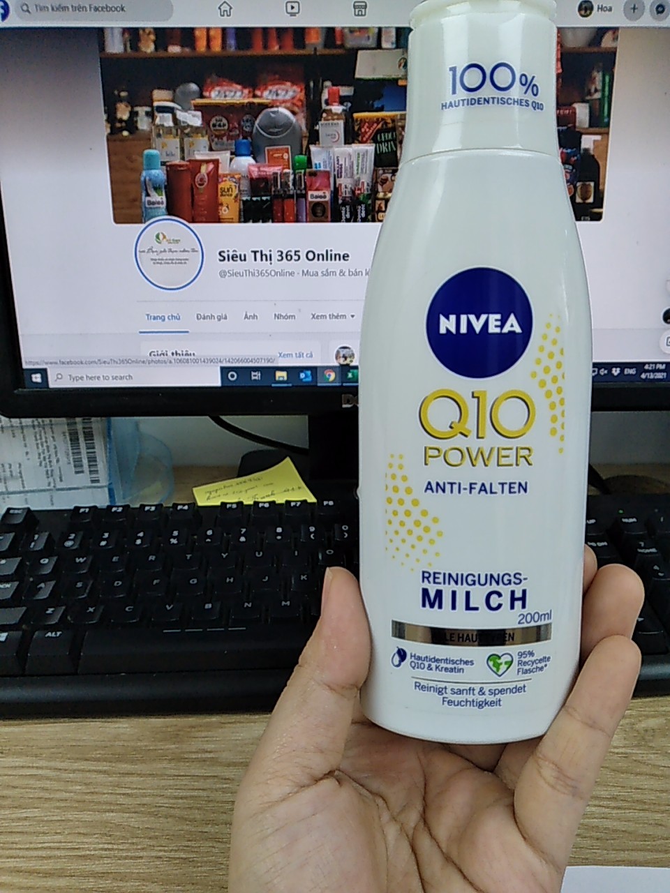 Sữa rửa mặt Nivea Q10 plus Anti-Falten 200ml Đức - Làm sạch sâu và chống nhăn hiệu quả