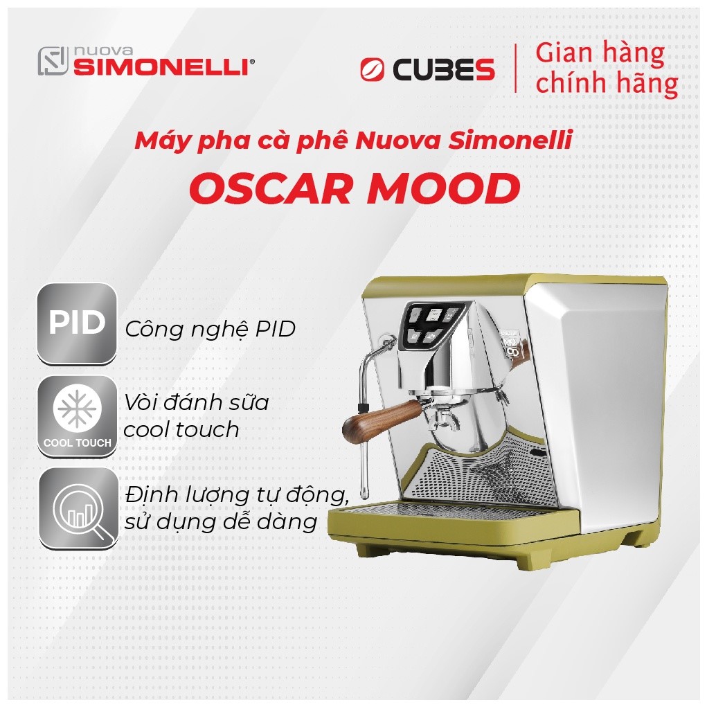 Máy pha cà phê Nuova Simonelli Oscar Mood - Bình nước - 50-70 ly/ngày - Nhập khẩu chính hãng từ Ý - Bảo hành 12 tháng