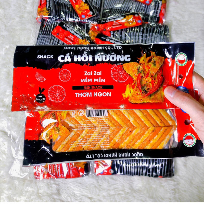 Snack Cá Hồi Nướng Cay Cay - Món ăn vặt tuổi thơ