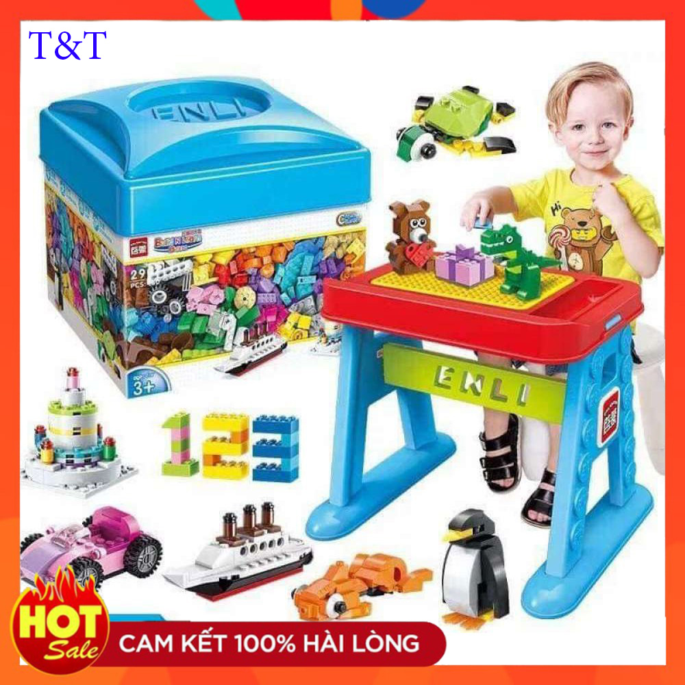 Bộ lắp ghép sáng tạo lego 460 chi tiết bộ đồ chơi lắp ghép phát triển trí óc trẻ em trò chơi năng động sáng tạo