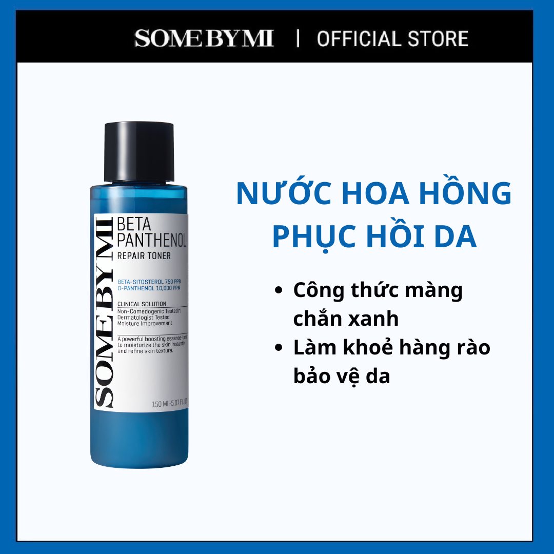  Nước hoa hồng Some By Mi Beta Panthenol Repair Toner 150ml Vitamin B5 Niacinamide 2% dịu nhẹ cấp nước chuyên sâu 