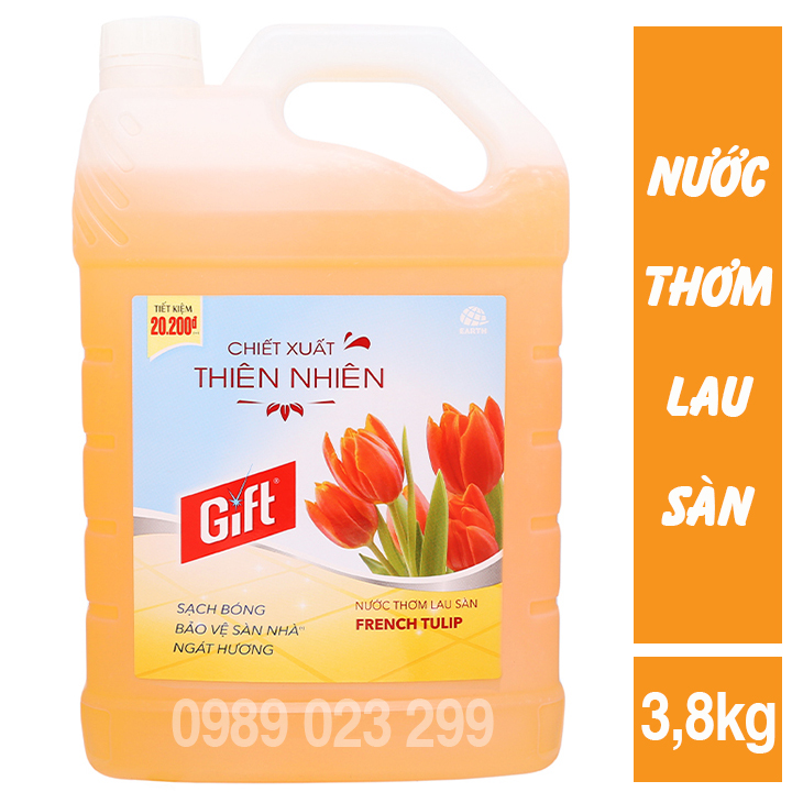 [HCM]Nước Thơm Lau Sàn Nhà Gift Đậm Đặc 38kg Cam FRENCH TULIP