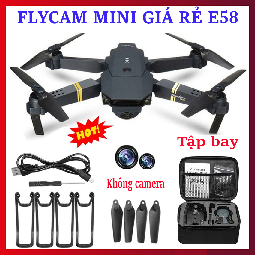 Máy bay điều khiển từ xa, Flycam mini E58, Máy bay camera mini, Flycam không camera tập bay, Flycam giá rẻ, Đồ chơi máy bay cho bé