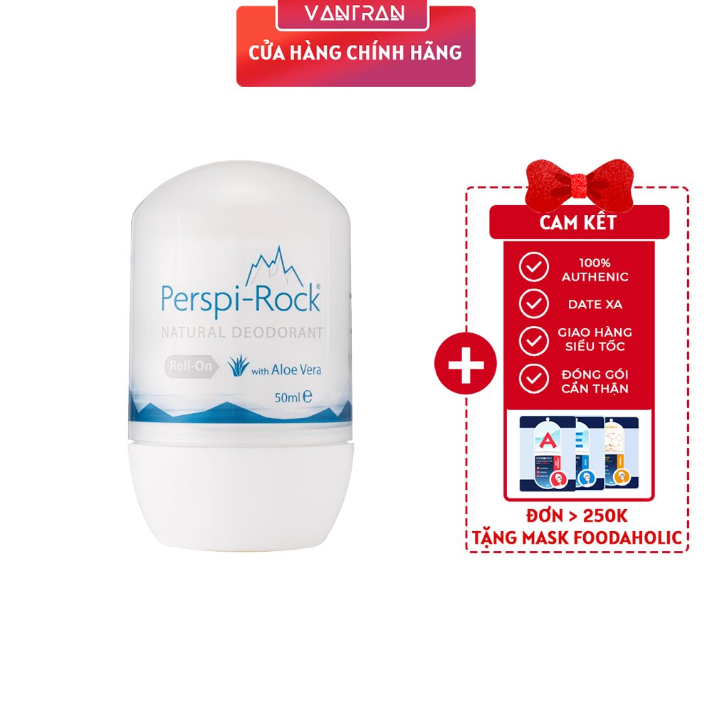 Lăn Khử Mùi Perspi-Rock Tự Nhiên Chiết Xuất Lô Hội Natural Deodorant Roll On 50ml