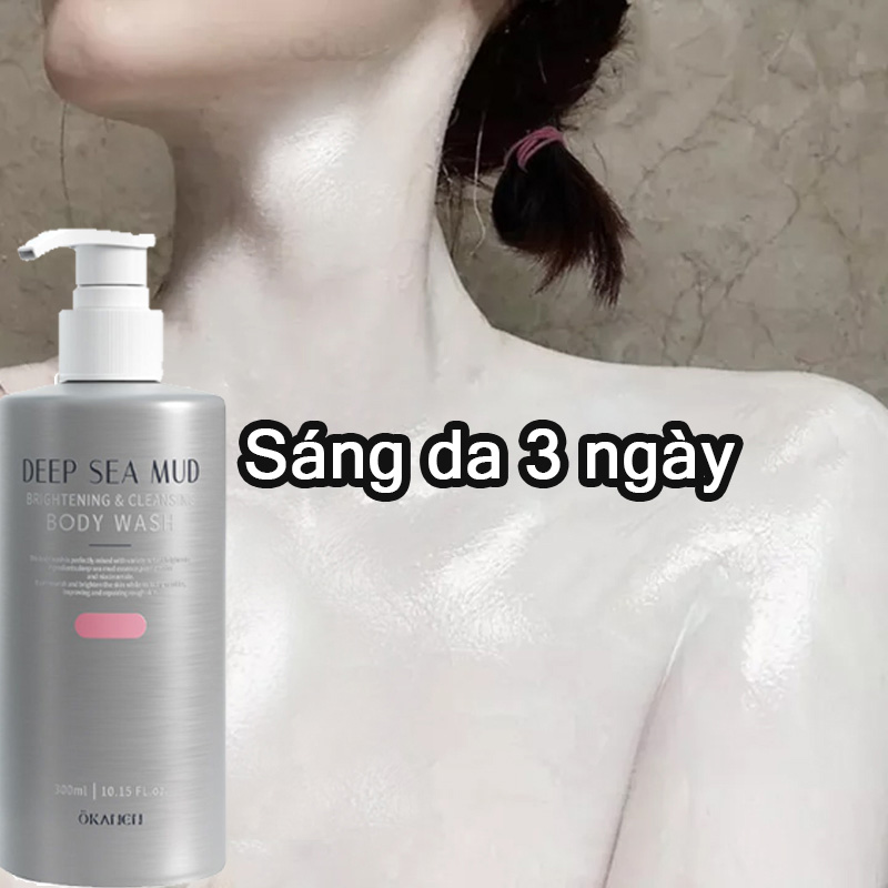 HOÀN TIỀN 15% - Tắm bùn biển sâu 300ml Sữa tắm trắng da toàn thân tắm bùn núi lửa làm trắng da sau khi đi nắng tẩy tế bào chết làm trắng Sữa tắm
