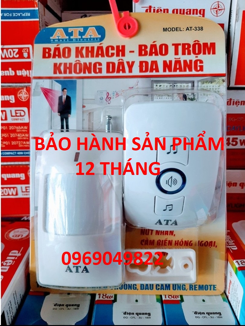 Chuông Báo Khách Và Báo Trộm Không Dây ATA AT338 Hồng Ngoại