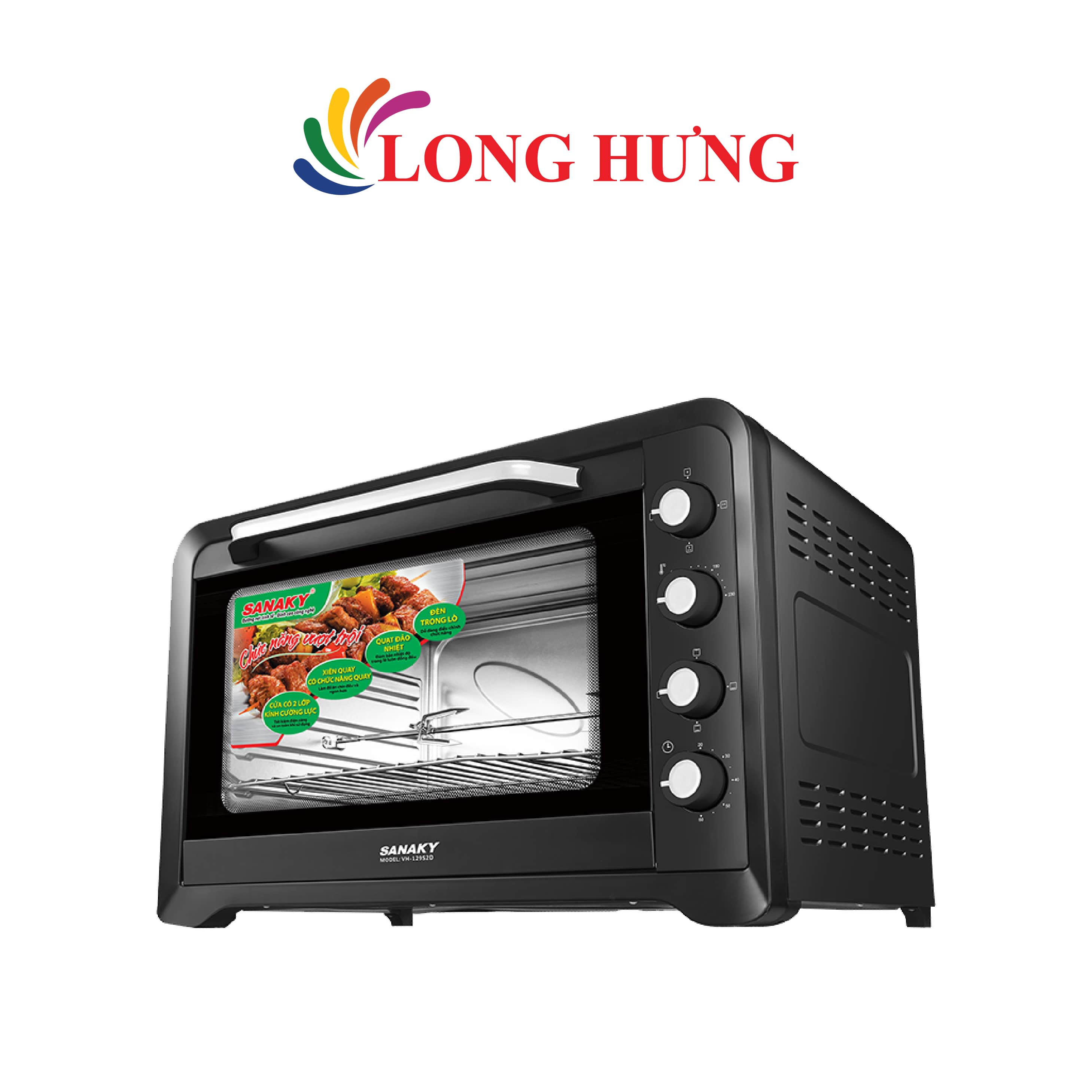Lò nướng Sanaky 120 lít VH-129 - Hàng chính hãng - Công suất 2800W, khả năng giữ nhiệt, tiết kiệm điện, tự ngắt điện