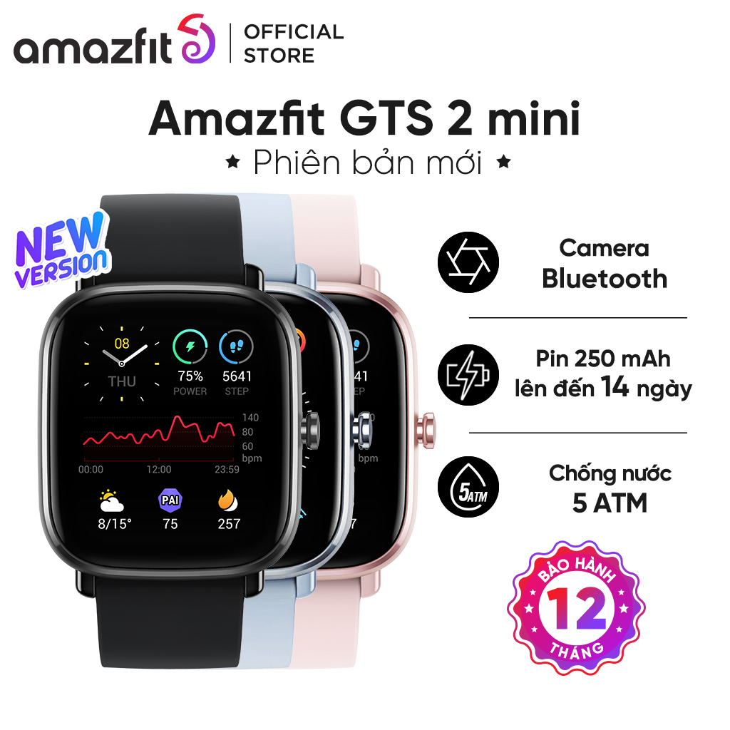 Đồng hồ thông minh Amazfit GTS 2 mini phiên bản mới - Hàng Chính Hãng -