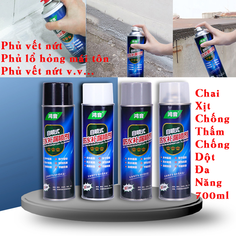 Bình Xịt Chống Thấm 450ML - Xịt Chống Dột Chống Thấm Tường, Trần, Mái Nhà, Sân Thượng