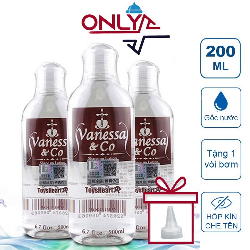 Gel Bôi Trơn Vanessa Co Nhật Bản Tặng Vòi Bơm Dầu Bôi Trơn Gel Massage Gốc Nước 200ml