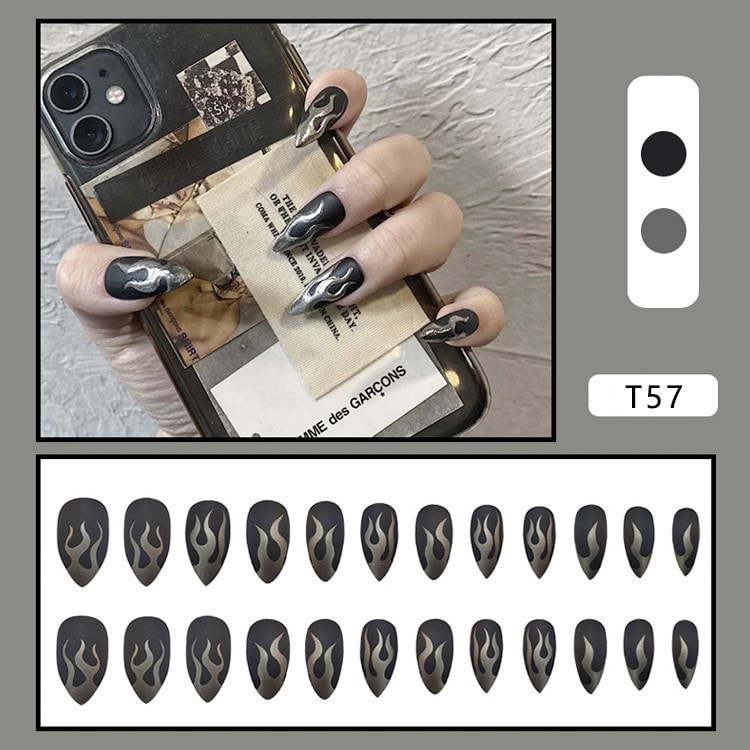 Bộ 24 Móng tay giả , nail giả , móng giả A25 (Tặng kèm keo dán móng)