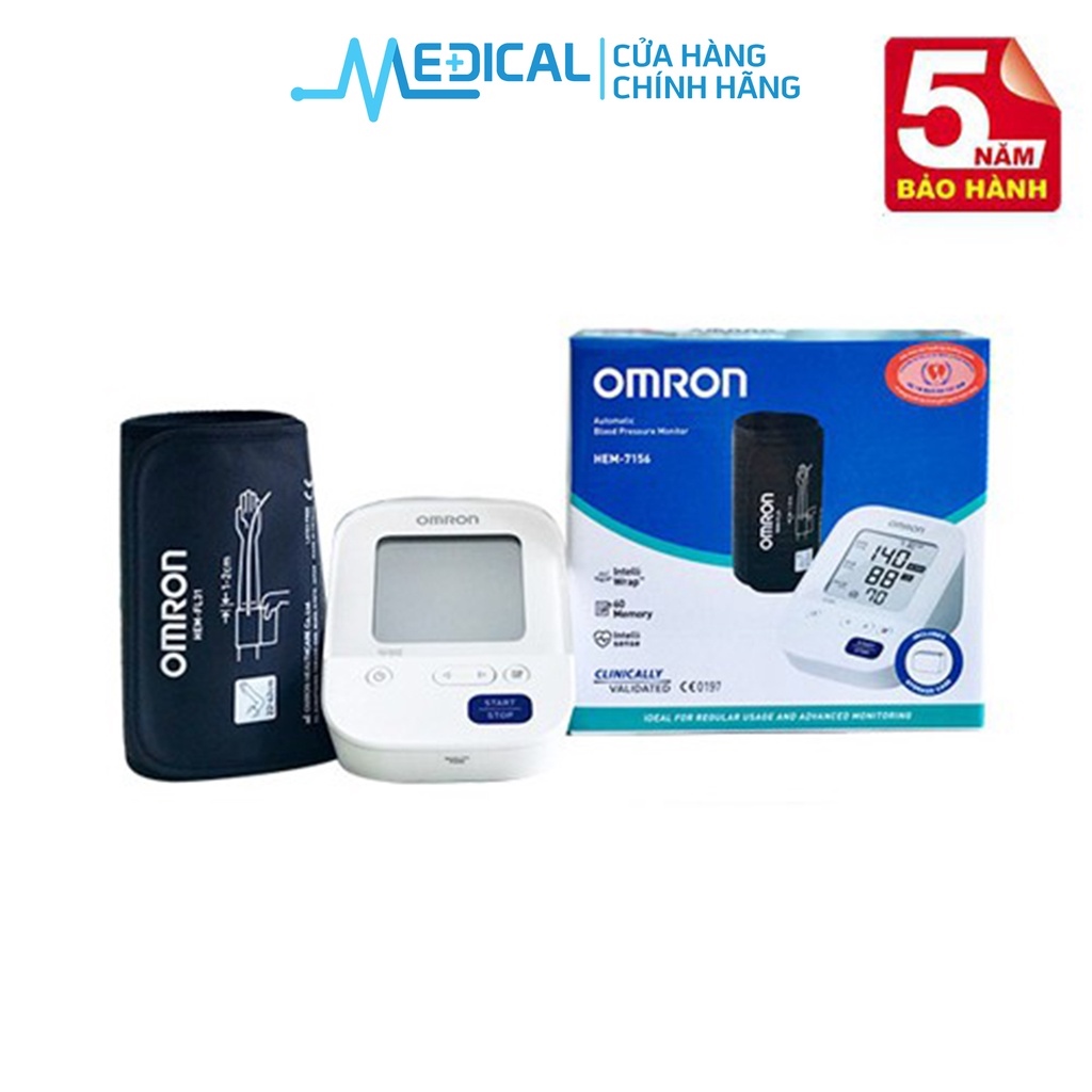 ❣❈⊕ Máy đo huyết áp bắp tay tự động OMRON HEM-7156 vòng bít xoay 360