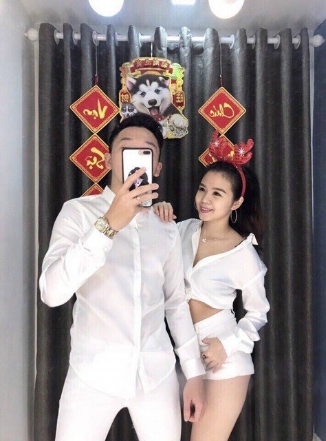 Áo somi cặp ao somi nam nữ tay dài chất kate lụa chống nhăn cao cấp pretty girt tgn02