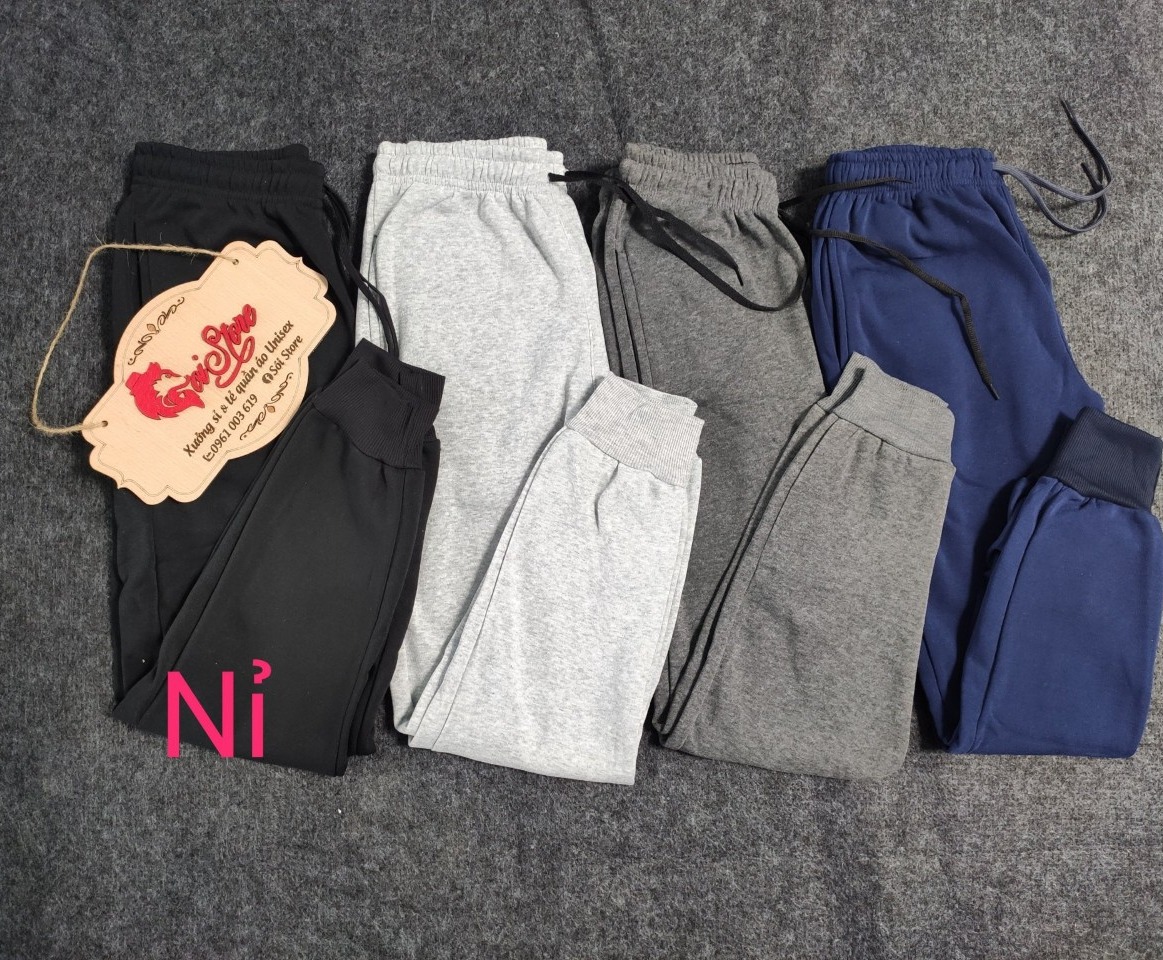 40-100kg quần jogger nam nữ nỉ ấm thời trang unisex thu đông bigsize