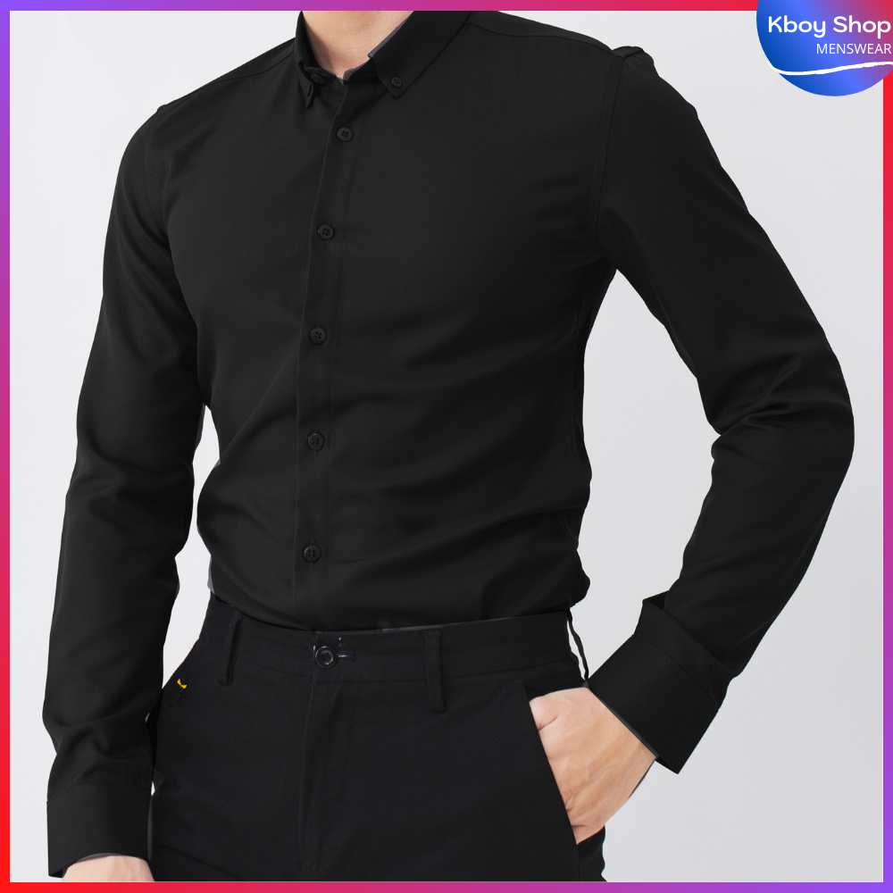 Áo Sơ Mi Nam Cotton Spandex Vải Co Giãn Form Slimfit Mềm Mịn Thấm Hút Tốt Có Bigsize - A068-1