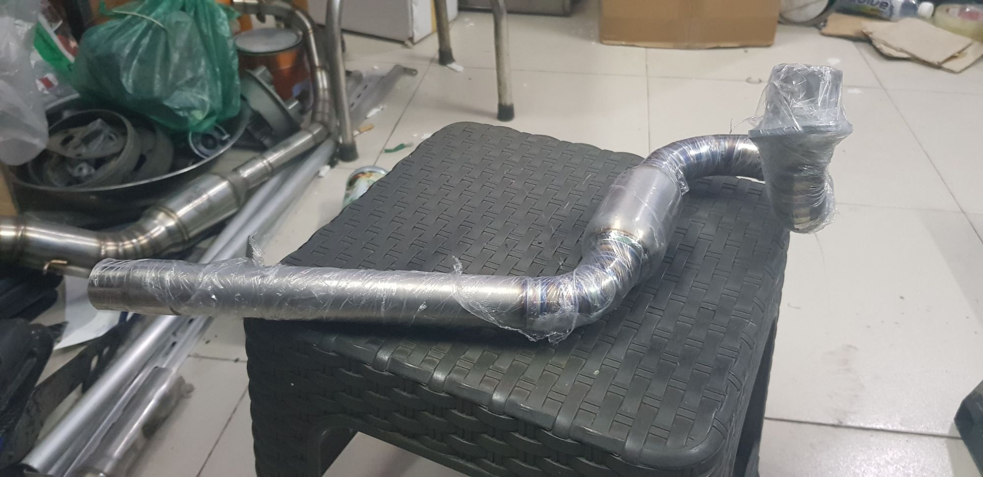 Cổ Titan bầu xoắn gắn Dream/Wave 100 (Wave nhỏ)