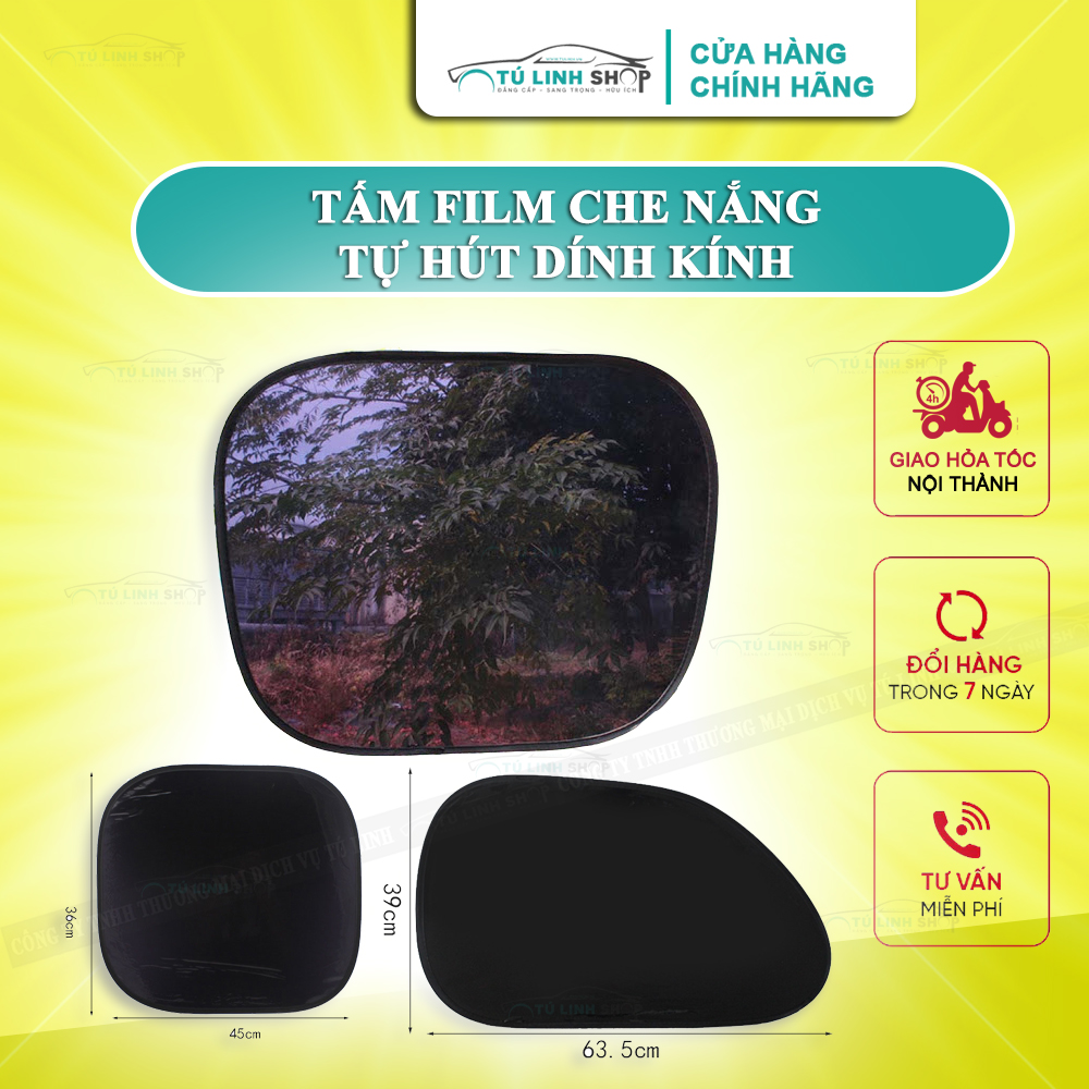 Tấm chắn nắng ô tô cao su non tự hút lên kính xe, tháo ra hút vào thoải mái