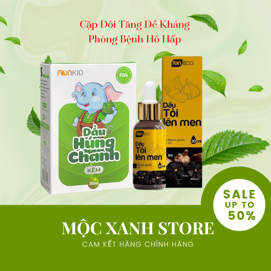 [Chính Hãng] Combo Dầu Tỏi Lên Men & Dầu Húng Chanh Kẽm