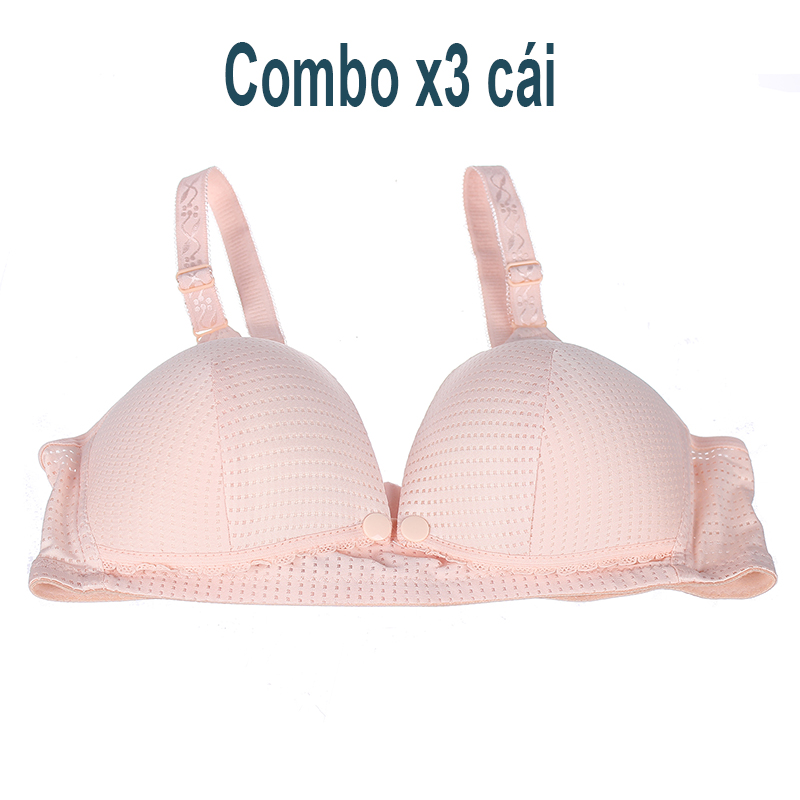 Combo 3 cái - Áo lót cho con bú có khuy bấm thông hơi  (đệm) GB-131 Size 38-40-42