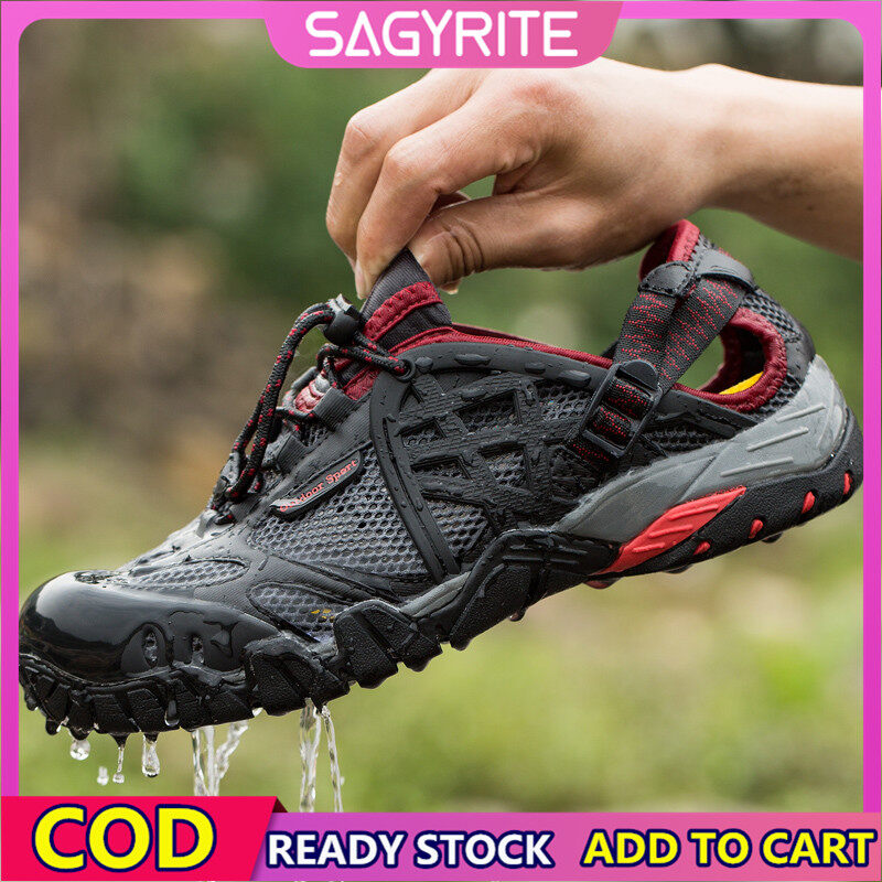 SAGYRITE Kích Thước Lớn 38-47 Dép Cho Những Người Đàn Ông Dép Cho Phụ Nữ Ngoài Trời Dép Đi Bộ Đường Dài Cho Nam Giới Đi Bộ Đường Dài Giày Nước Giày Cho Nam