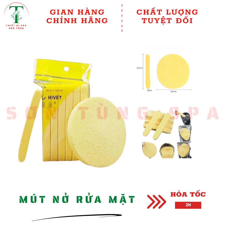 1 gói bông mút nở - bọt biển rửa mặt dùng cho spa, cá nhân