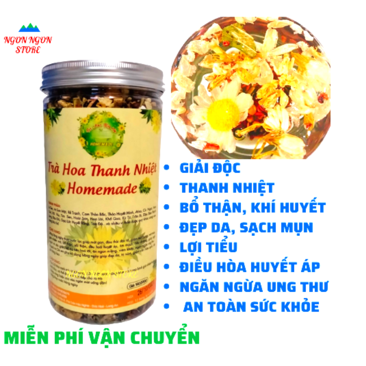 Trà thanh nhiệt 27 vị - trà hoa thanh nhiệt hủ 500g sản phẩm mới- trà thảo mộc tự nhiên mát gan, giải độc, thanh nhiệt cơ thể, an toàn cho sức khỏe - Ngon Ngon store