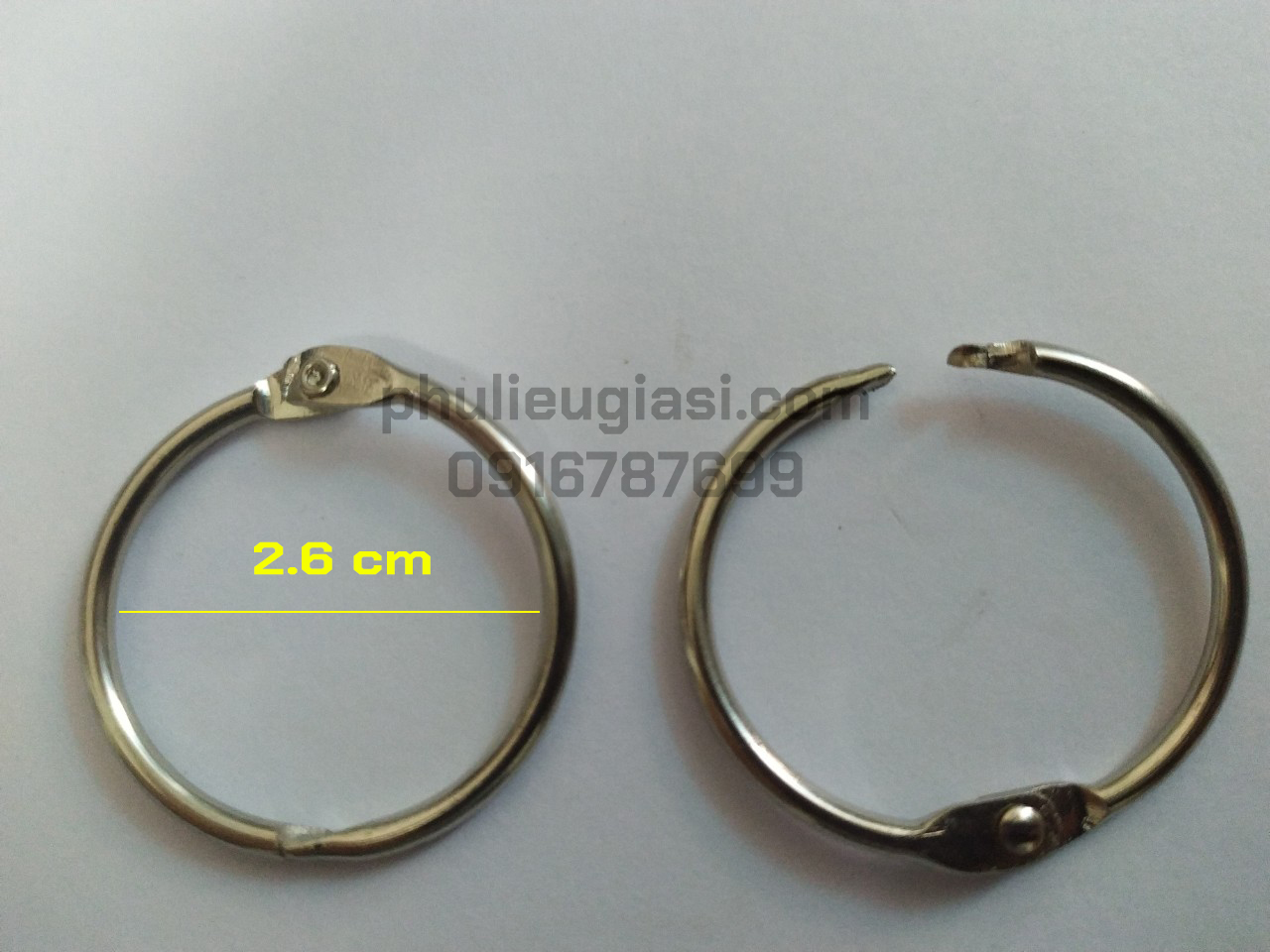 Combo 50 khoen mở màu bạc 2.6 cm