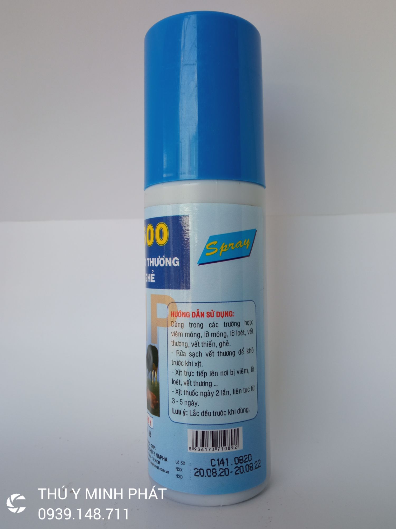 ECO 500 XỊT XANH CHAI 100ML lở móng, vết thương, vết thiến, ghẻ