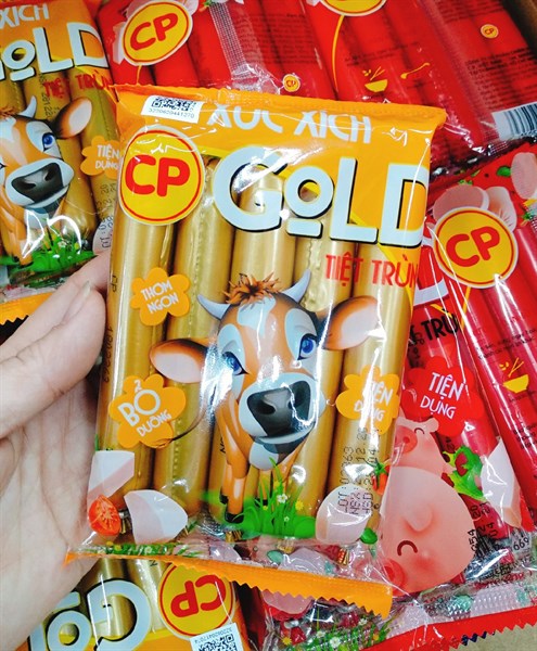 Xúc xích tiệt trùng cp #gold 100g