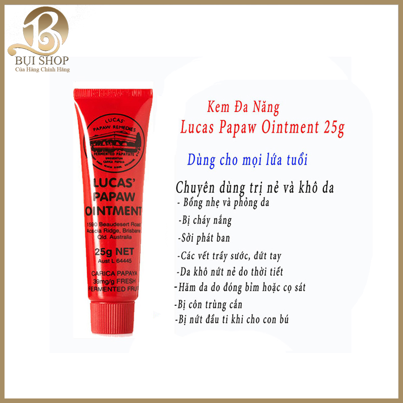 Kem đa Năng Lucas Papaw Ointment 25gr Úc