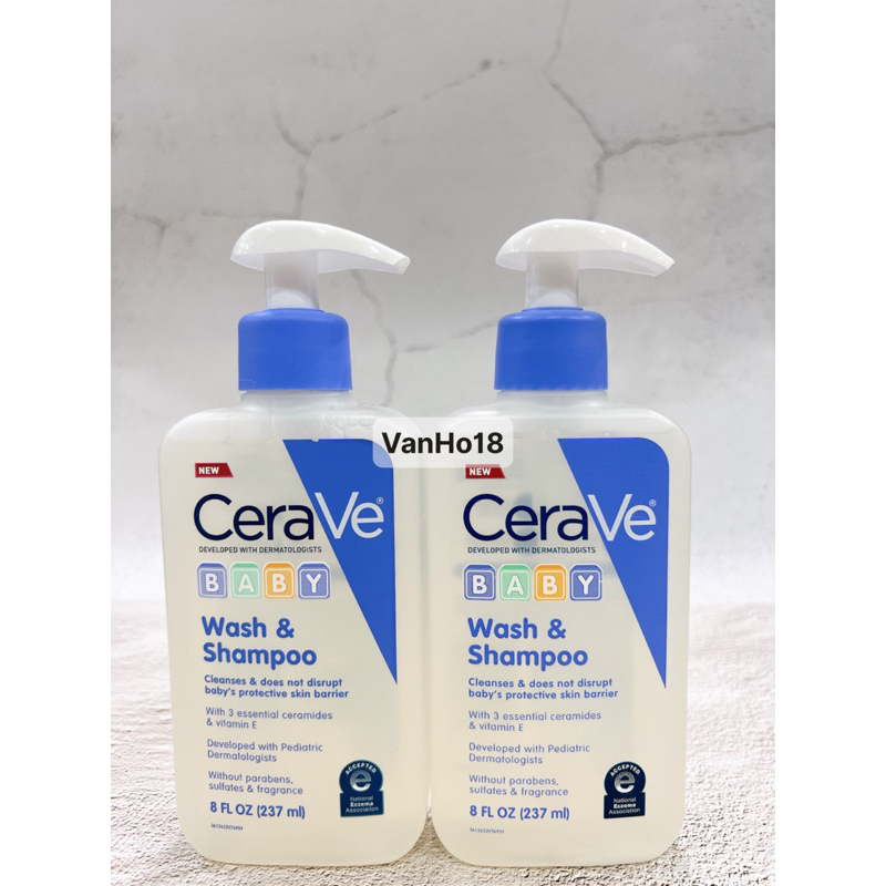 Sữa tắm gội cho bé CeraVe Baby Wash & Shampoo 237ml