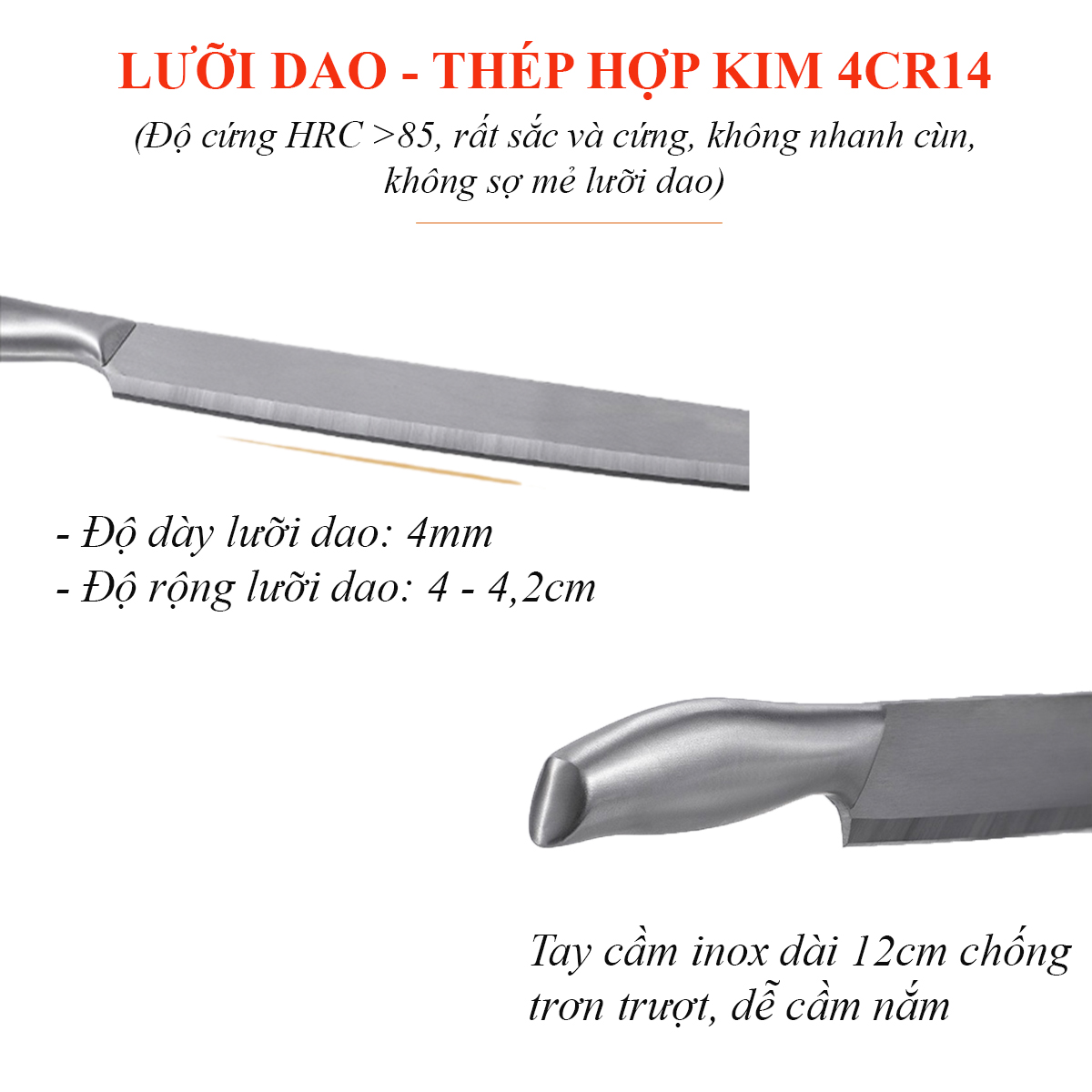 Lưỡi dao sơ cua - Máy thái thịt cắt xương - Foodcom - 3 phiên bản