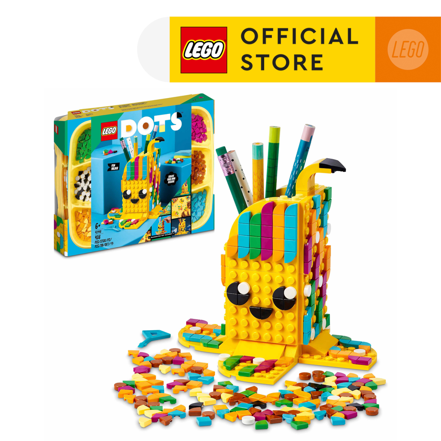 Lego dots 41948 đồ chơi lắp ráp hộp viết trái chuối dễ thương